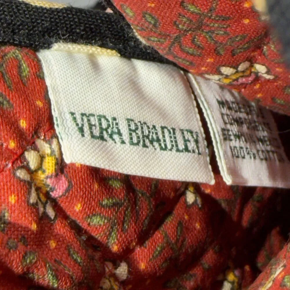 Vintage 1998 Vera Bradley Chanticleer Petite Villager NWT + Glasses Case